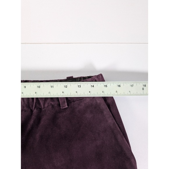 Stouls Pants Womens XL Suede Pull On Maroon Mid-Rise Wide Leg Pockets Stretch - Picture 9 of 13